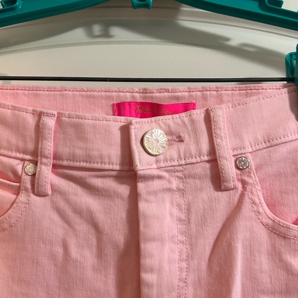 Lilly Pulitzer south ocean high rise pink jeans size 8 - Picture 8 of 9